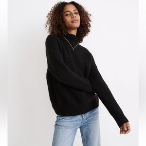 Madewell Dillon Mockneck Pullover Sweater Black
